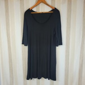 Eileen Fisher Soft Stretch Jersey Knit Little Black‎ Dress Size Medium
